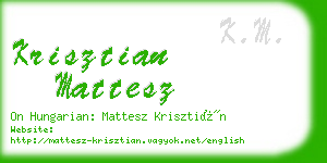 krisztian mattesz business card